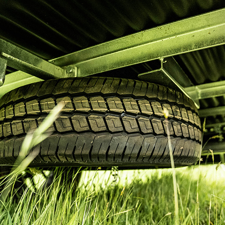 POD Trailer spare wheel winch